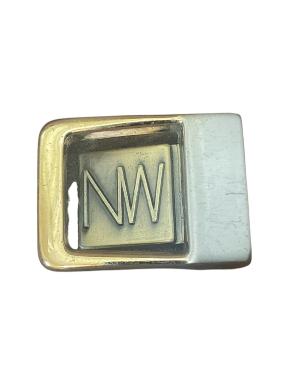 Vintage NW Railway Norfolk & Western Brass Belt Buckle Railroad Fits 1-1/2” Belt